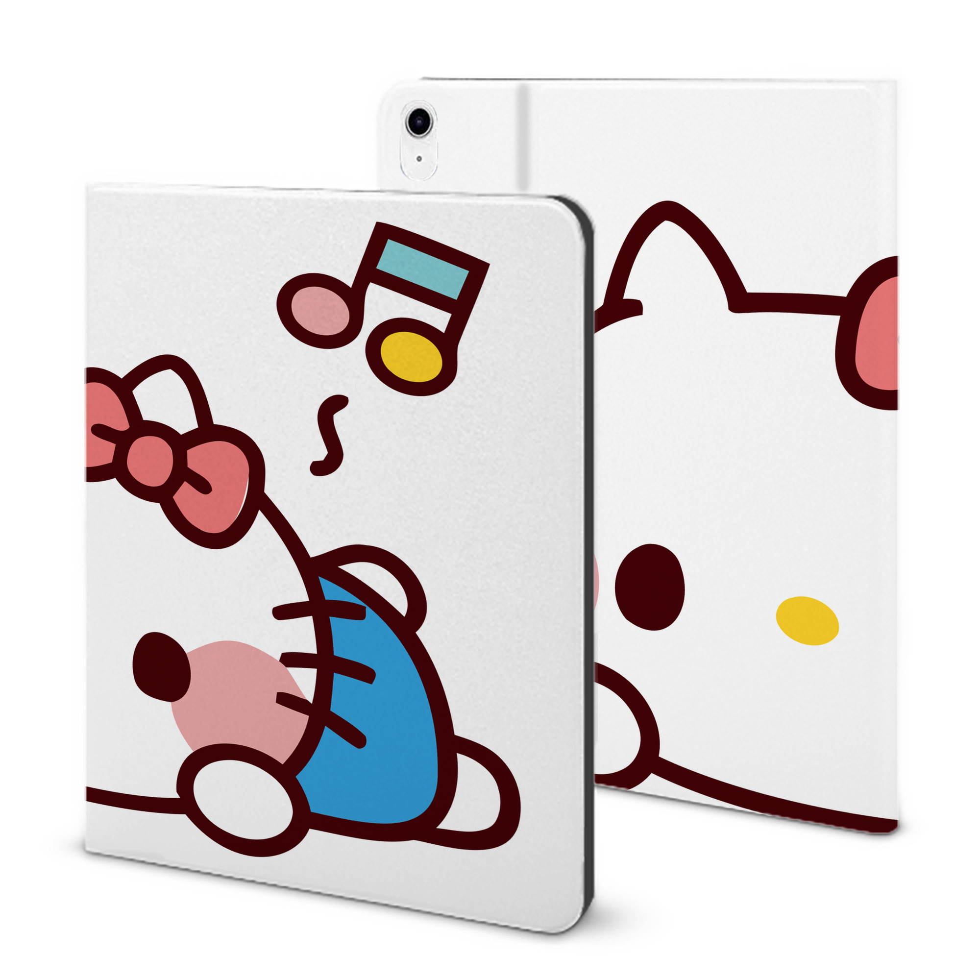 （画像用） Hello Kitty ハローキティ IPad ケース ブック型 PUレザー TPU 耐衝撃 軽量 薄型 ペン収納なし 全面保護 IPad 各モデル対応